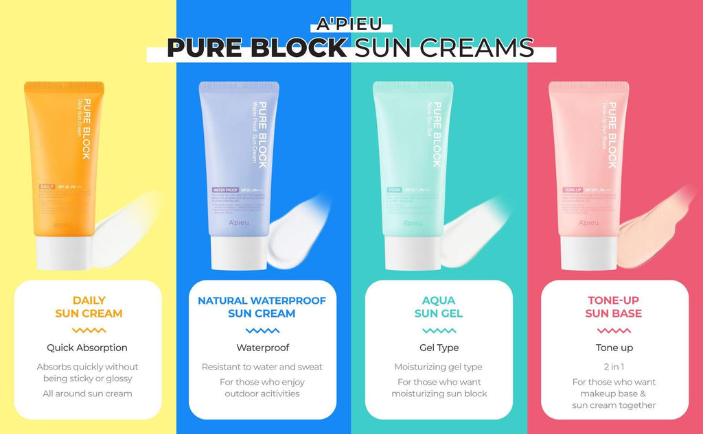 Pure Block Sun Cream Waterproof Sun Cream SPF50/PA+++ - Apieu